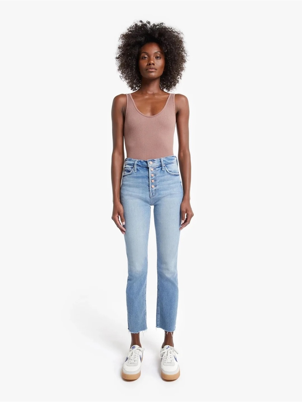 Mother Ankle Fray Jeans 26 Pixie Dazzler Au Revoir USA Premium Designer High End